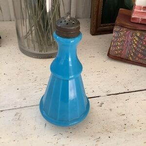 Vintage Tall Opaque Blue Shaker